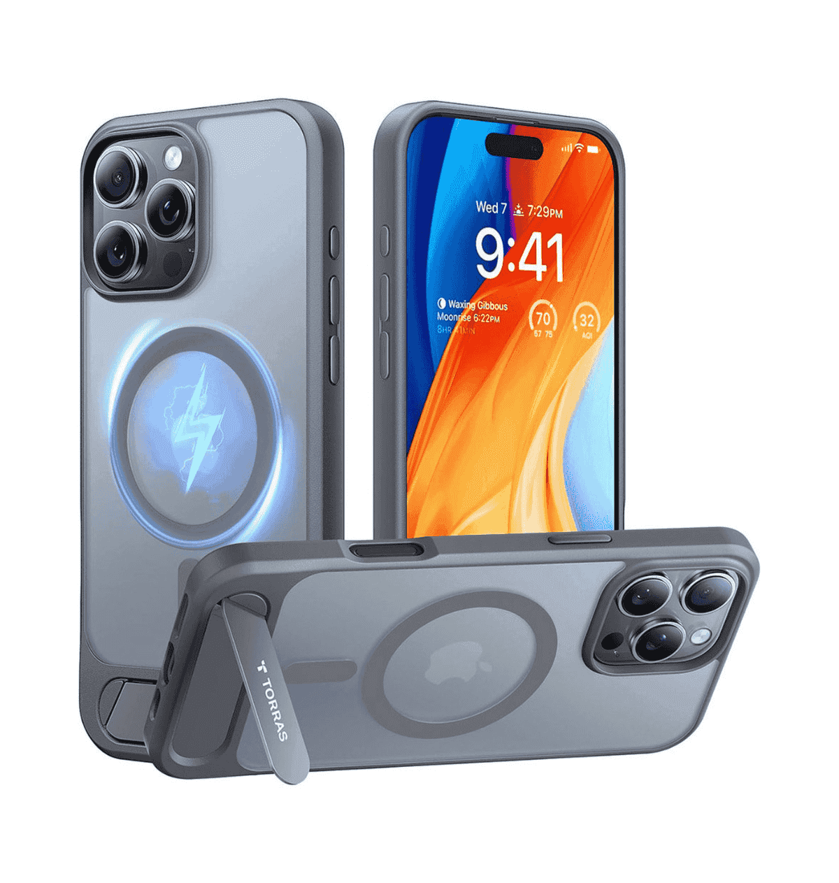 TORRAS Pstand Case For iPhone 16 Pro and iPhone 16 Pro Max